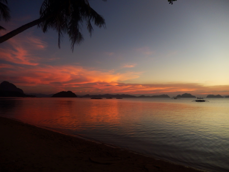 Coucher de Soleil à Corong Corong
